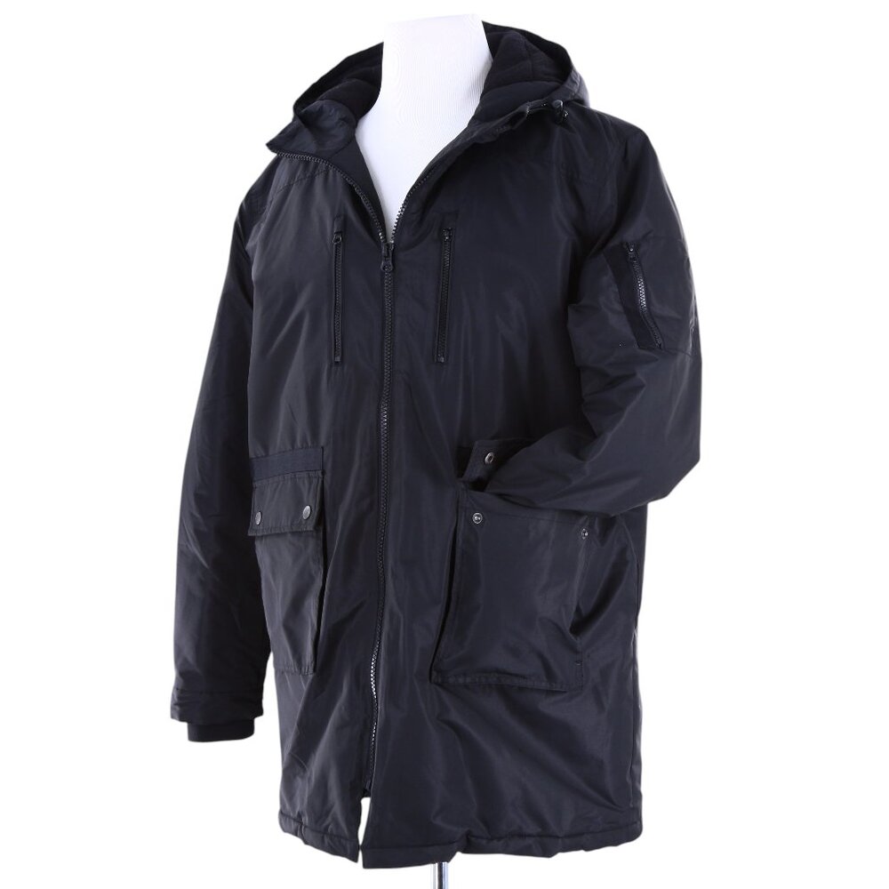 Slate & Stone Men's Black Hooded Utility Parka D0JKT5085-4 $498 - New
